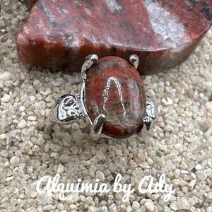 Alquimia by Ady Red and Silver Ring